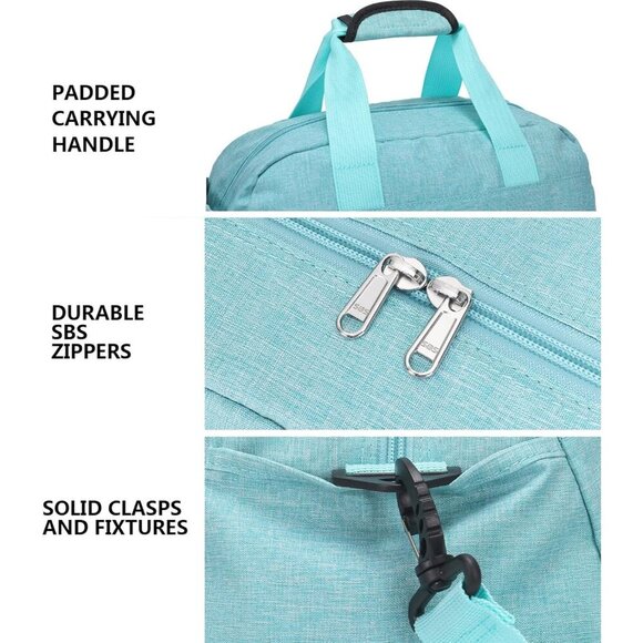 🆕Women Blue Small 14 inch Mini Duffel Carry On Lightweight Small Duffle Bags - Picture 5 of 7